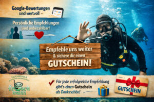 Taucher werben Taucher mit Logo